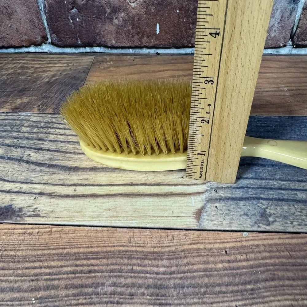 Vtg Vanity Set Mirror Brush Bakelite Celluloid‎ 1920's Natural Bristles Antique